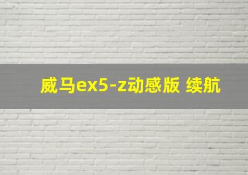 威马ex5-z动感版 续航